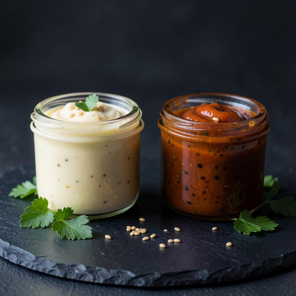 Pot de sauce de Burgertimes